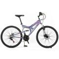 Good quality blue mountain bike with suspension/single speed racing bicycle/29 er aluminium mountain